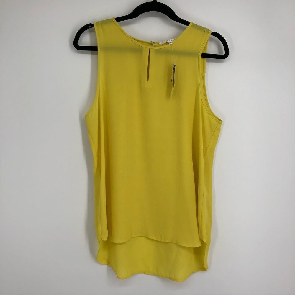 🆕 VIOLET+CLAIRE Yellow Sleeveless Popover Top NWT‎